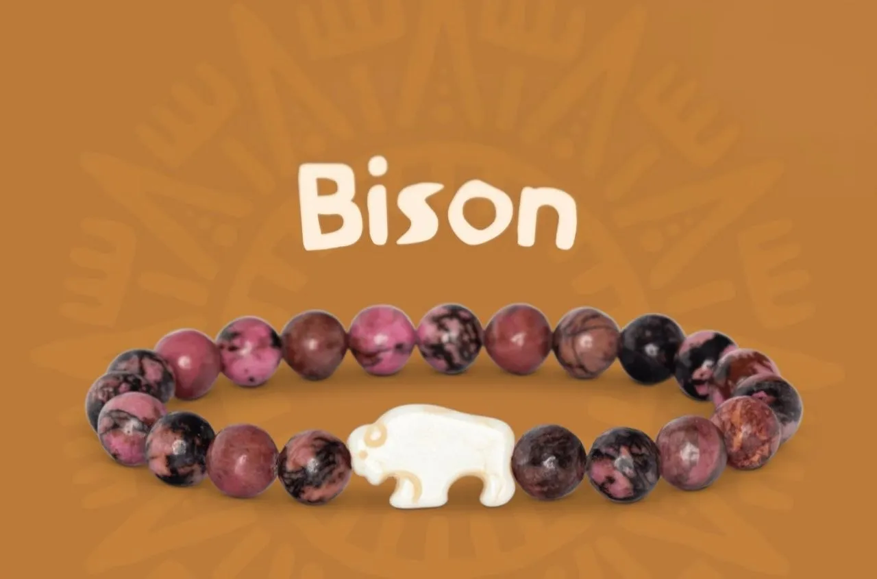 The Bison Bracelet — Рожево-чорний