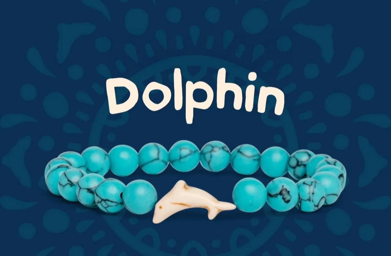 The Dolphin Bracelet — Бірюзовий з прожилками