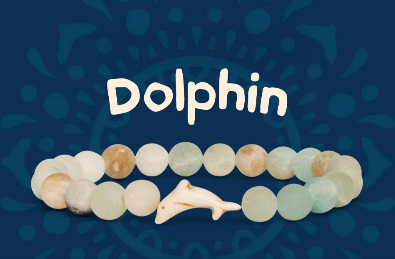 The Dolphin Bracelet — Бежево-зелений