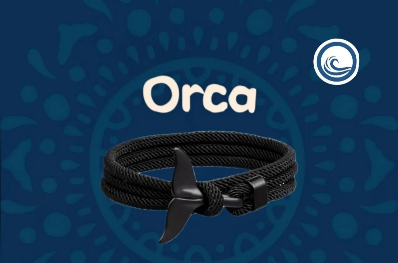 The Orca Bracelet — Чорний шнур