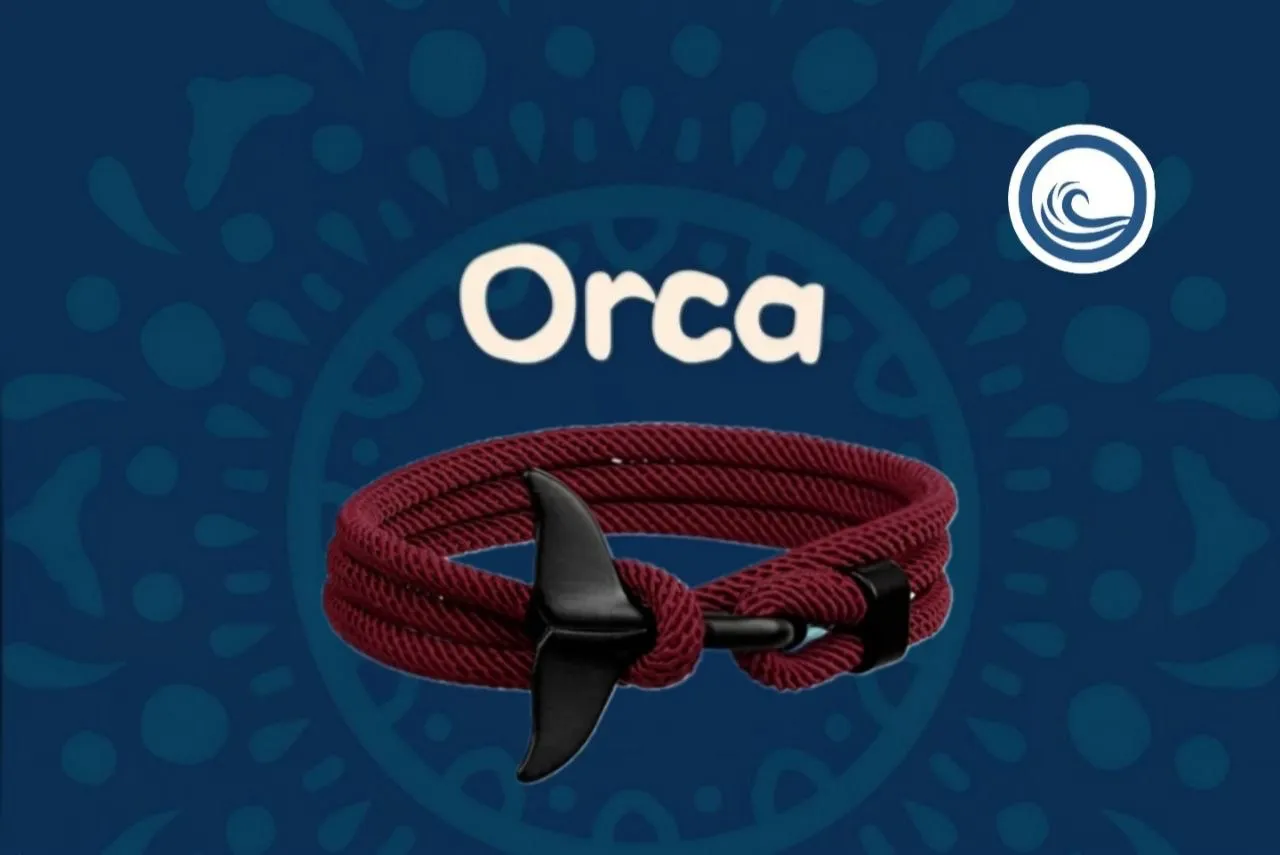 The Orca Bracelet — Бордовий шнур