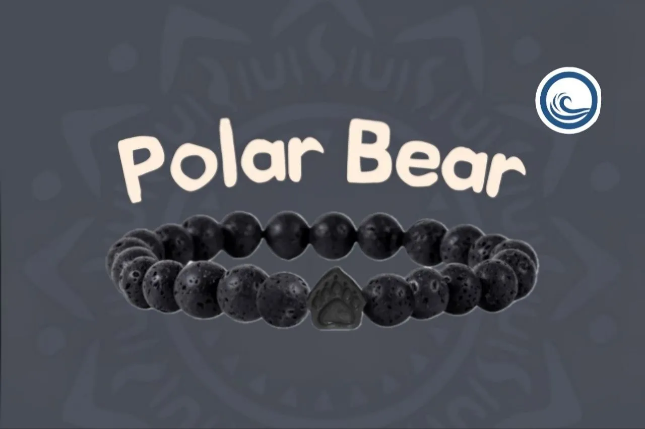 The Polar Bear Bracelet — Чорний з чорною підвіскою