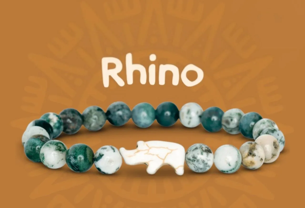 The Rhino Bracelet — Зелено-білий