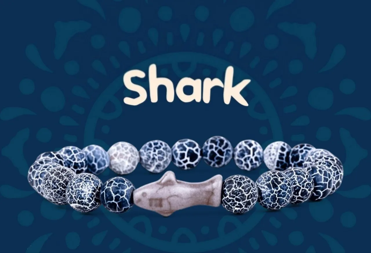 The Shark Bracelet — Синьо-білий