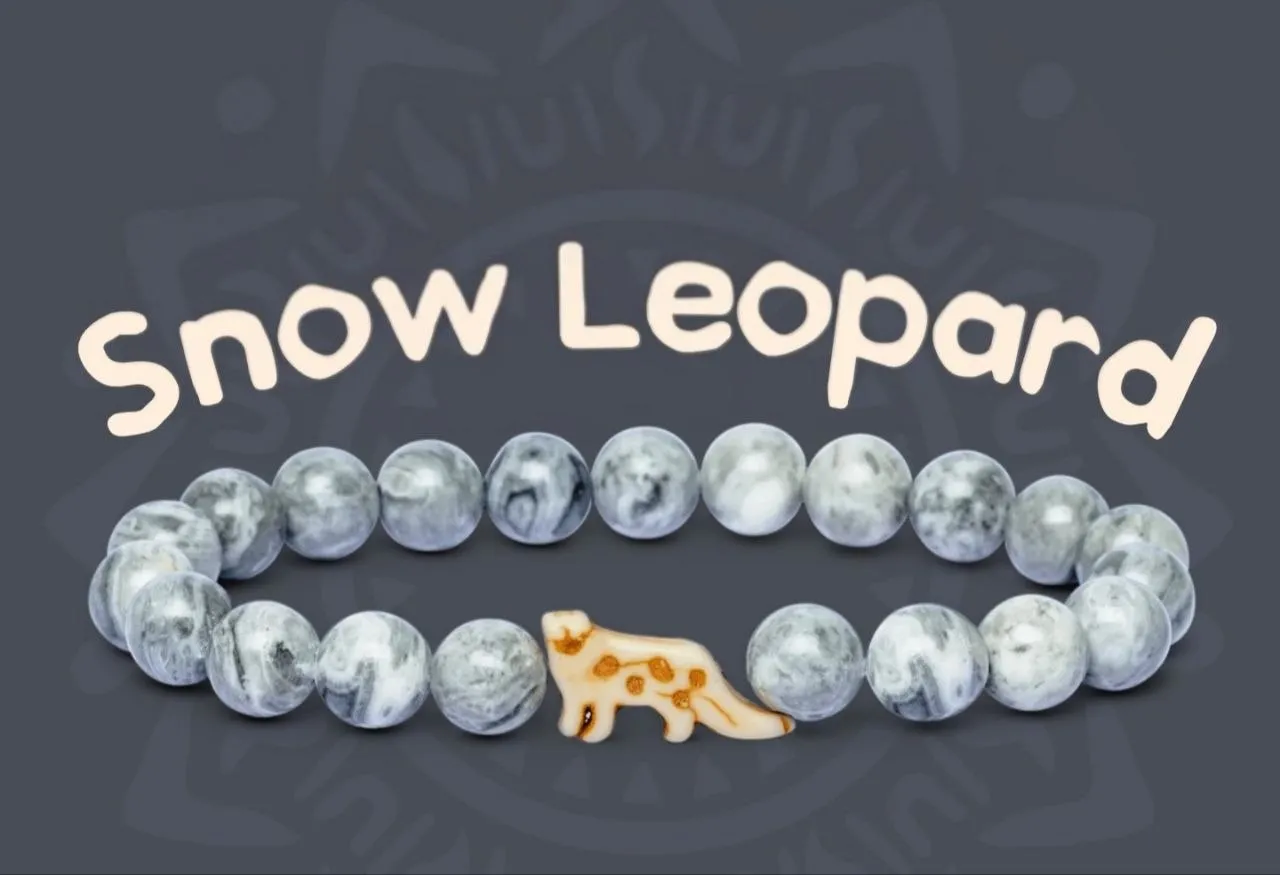 The Snow Leopard Bracelet — Сіро-білий