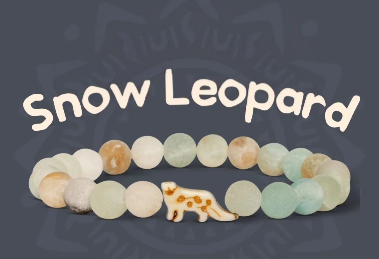 The Snow Leopard Bracelet — Бежево-зелений