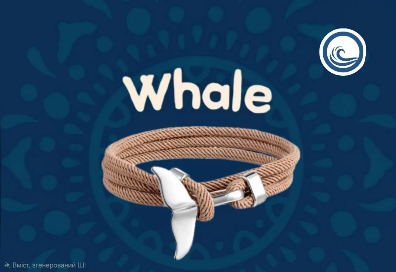 The Whale Bracelet — Бежевий шнур